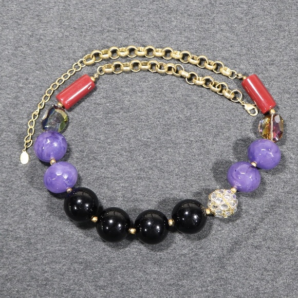 costume jewelry Lydell N.Y.C. chunky beaded necklace - Picture 1 of 5